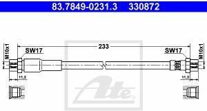 ATE Przewód hamulcowy elastyczny - 24.5204-0233