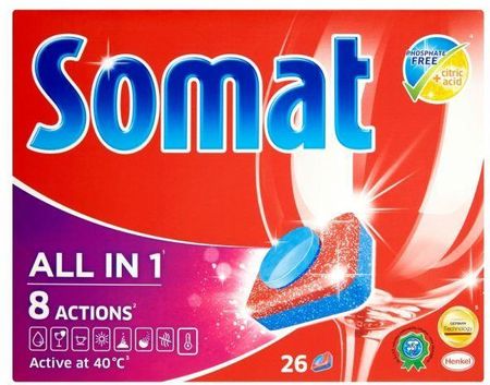 Somat All In 1 Tabletki Do Zmywarek 26 Szt