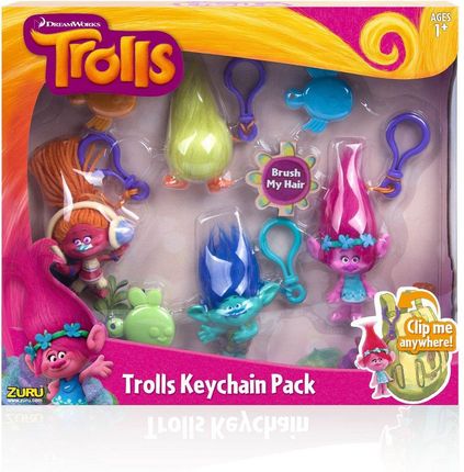 TM Toys Dreamworks Zuru Trolls 4 Figurki Breloczki Trole 10Cm 6204