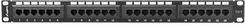 Lanberg Patch panel 24port 1U CAT.6 Czarny (PPU6-1024-B) - Elementy montażowe