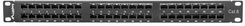 Lanberg Patch panel 48 port 1U CAT.6 Czarny (PPU6-1048-B)