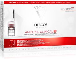 jakie Dermokosmetyki wybrać - Vichy Dercos Aminexil Clinical 5 Kuracja Przeciw Wypadaniu Włosów Dla Kobiet 21 X 6 ML