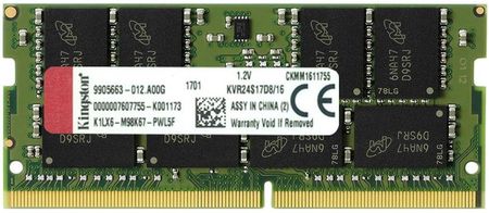 Pamięć RAM Kingston 16GB DDR4 2400MHz CL17 (KVR24S17D816) - Opinie