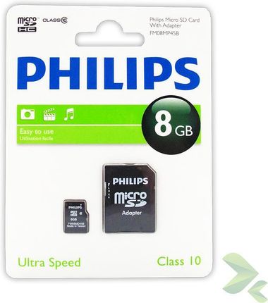 Philips microSDHC 8GB Class 10 (FM08MP45B10)