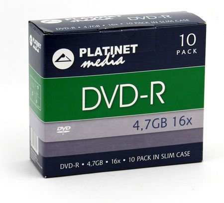 PLATINET DVD-R 4,7GB 16X SLIM CASE10