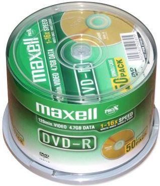 MAXELL DVD-R 4,7GB 16X CAKE50 275610.30.TW