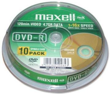 MAXELL DVD-R 4,7GB 16X CAKE10 275593.30.TW