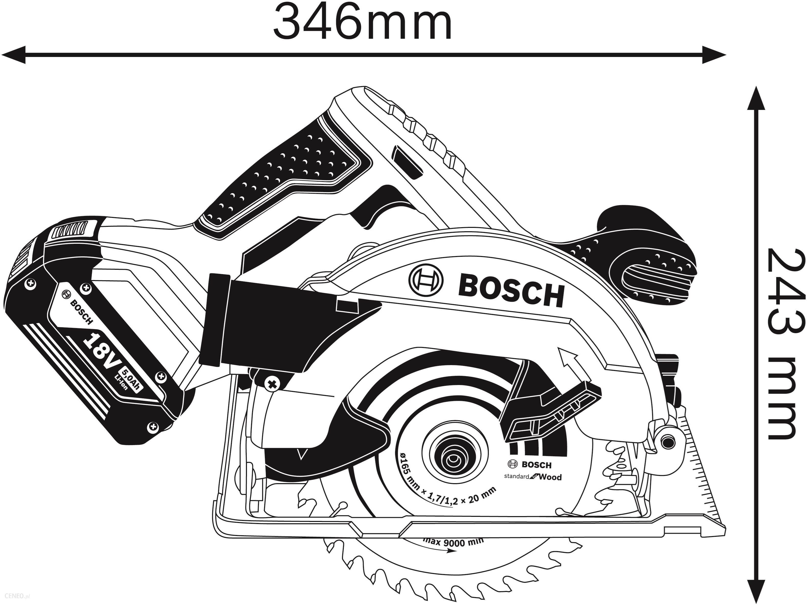 Bosch Professional Scie circulaire sans fil GKS 18V-57 G Se