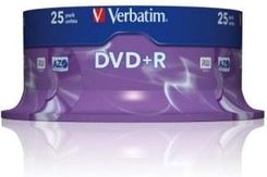 Zdjęcie DVD+R VERBATIM 43500 4.7GB 16x CAKE 25 SzT (0B) - Biała Piska
