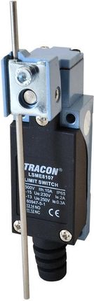 Tracon Electric Wyłącznik Krańcowy Z Dźwignią Skrętną I Prętem 1×No+1×Nc 5A/250V Ac 0-100Mm Lsme8107