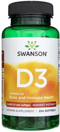 Swanson Vitamin D 3 5000mg 250 kaps.