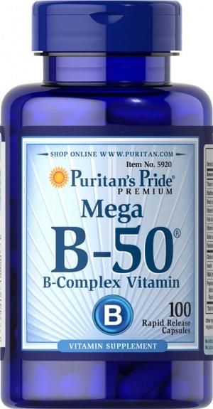 Puritans Pride Witamina B 50 Complex 100 Kaps