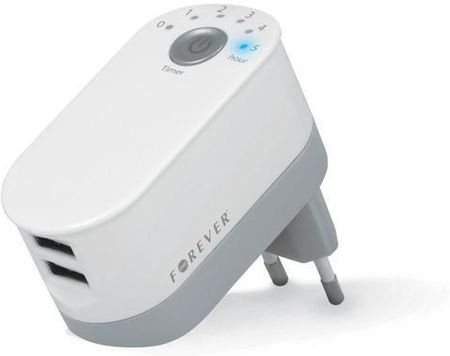 Forever Charger With Timer 2Xusb 2.2A Biały (GSM016482)