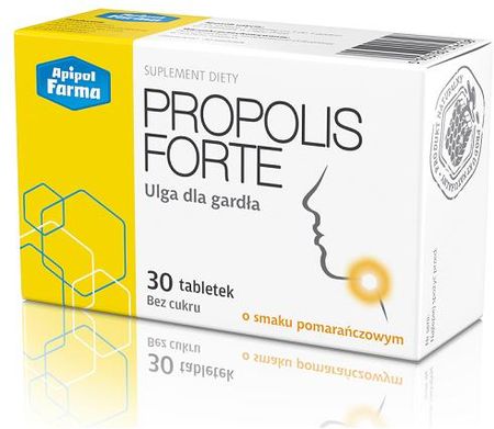 Propolis Forte tabletki do ssania o smaku pomarańczowym 30 tabletek