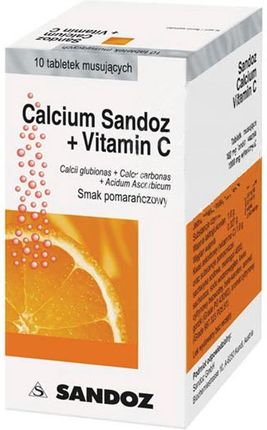 Calcium Sandoz  +  Vitamina C 10 tabl.