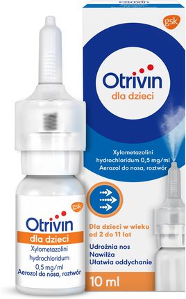 Otrivin 0,5 mg/ml Aerozol do nosa dla dzieci 10ml