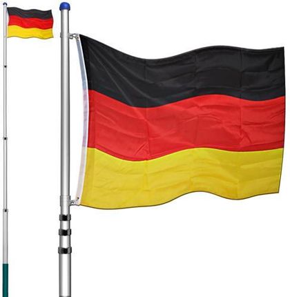 WideShop Maszt Flagowy Teleskopowy 6,3M + Flaga Niemiec 101429