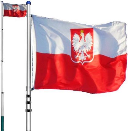 WideShop Maszt Flagowy Teleskopowy 6,3M + Flaga Polski ART570