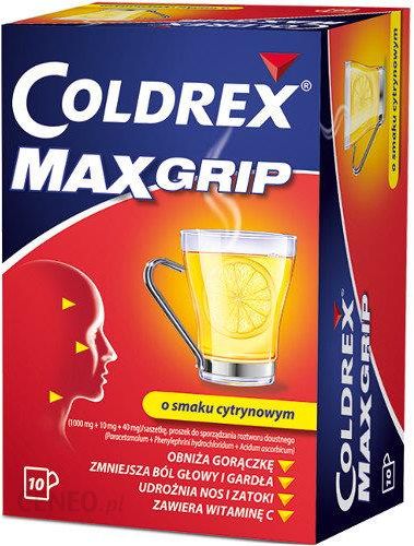 Coldrex MaxGrip o smaku cytrynowym 10 saszetek