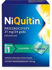 NiQuitin 21mg/24h 7 plastrów przeźroczystych  - dobre Rzuć palenie