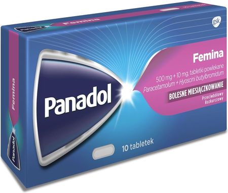 Panadol Femina 500 mg + 10 mg 10 tabletek