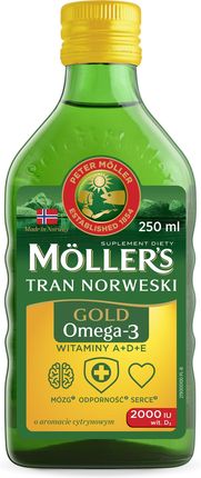 Moller's Gold Tran norweski cytrynowy 250 ml