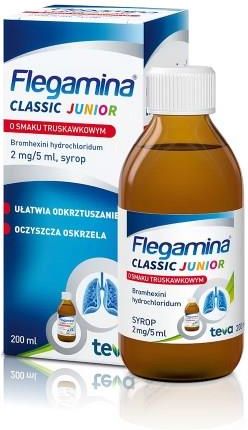 FLEGAMINA Classic Junior o smaku truskawkowym 2mg/5ml, 200ml
