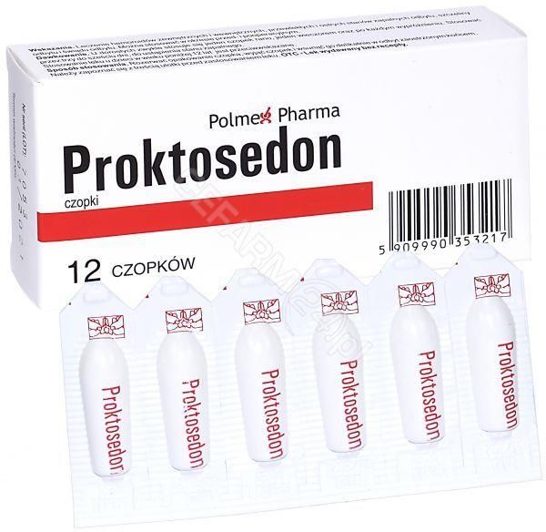 Proktosedon 12 czopków doodbytniczych