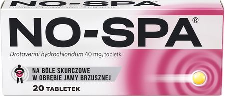 No-Spa na ból brzucha 40 mg 20 tabletek