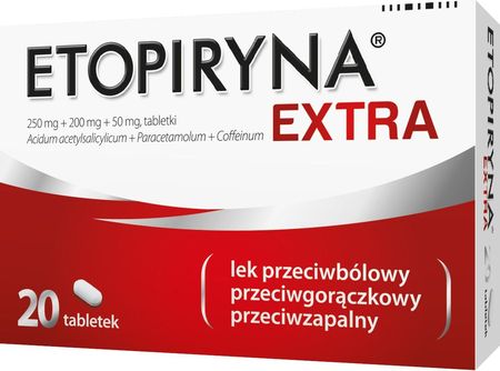 Etopiryna Extra (250mg+200mg+50mg) x 20 tabl.