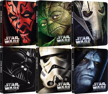 Star Wars: Episodes I - VI Complete Steelbook Collection Blu-Ray