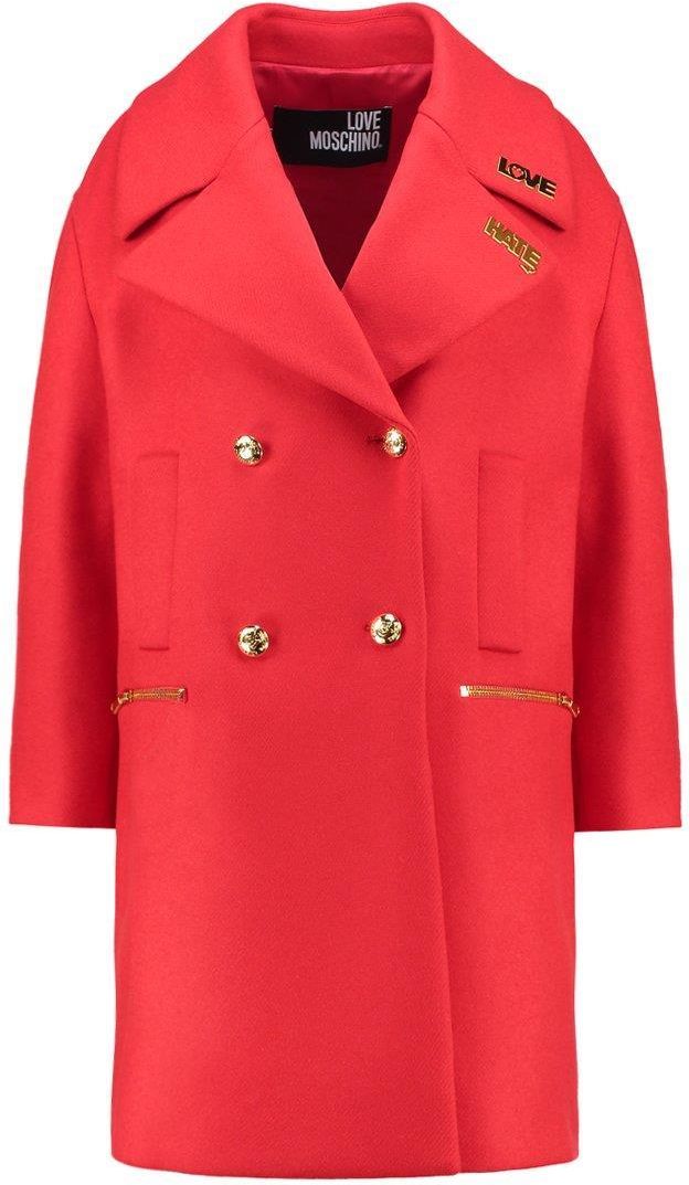 Love Moschino Płaszcz wełniany Płaszcz klasyczny red Ceny love moschino plaszcz welniany plaszcz klasyczny red w