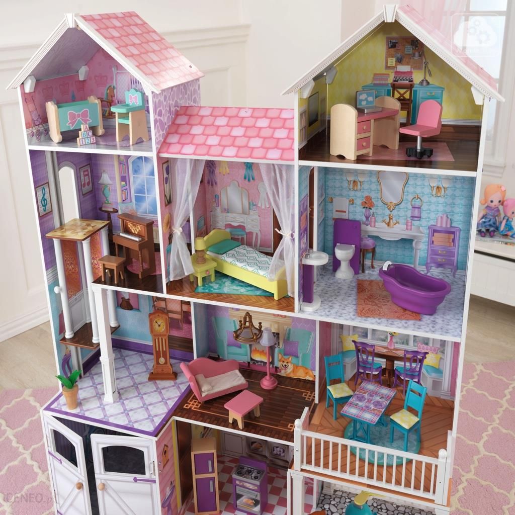 Kidkraft Bardzo Duży Domek Dla Lalek Barbie Country Estate Światło Dźwięk 65242