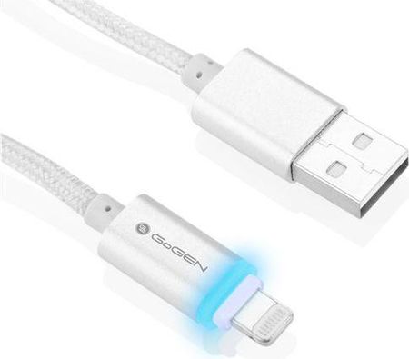 Gogen USB A/Lightning LED 1m Biały (GOG-LIGHTNL100MM02)