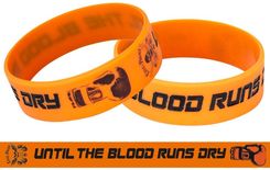 Zdjęcie Wristband UNTIL THE BLOOD RUNS DRY orange&black - Gdynia