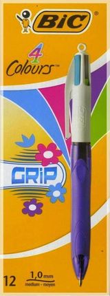 Bic Długopis 4 Colours Grip Fashion 12 Szt 