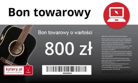 Kytary.pl Bon podarunkowy on-line 800 złotych