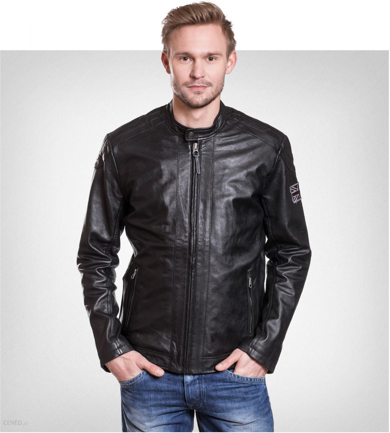 Pepe Jeans Lennon Leather Jacket Black - Ceny i opinie - Ceneo.pl