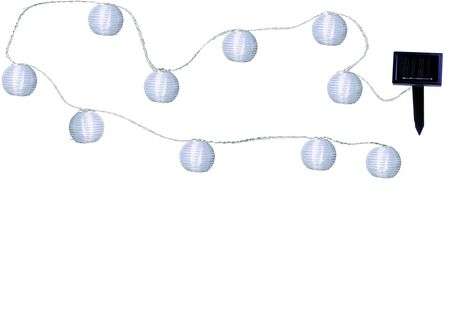 Best Season Party Balls Girlanda Solarna Led Zewnętrzna 10 Lampionów Biały Dł.4,7Cm (47713)