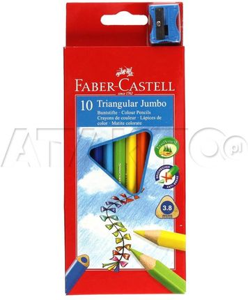 Kredki ołówkowe 10kol Junior Jumbo trójkątne Faber Castell