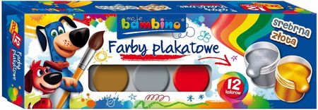 Farby plakatowe ST-MAJEWSKI 12 kolorów Moje Bambino (20 ml)