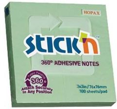 Zdjęcie NOTES SAMOPRZYLEPNY 360STOPNI 76x76mm Zielony - Rzeszów