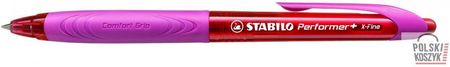 Długopis PERFORMER+ 0,35mm czerwony/różowy