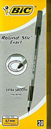 Długopis Round Stic Exact czarny (20szt) BIC 