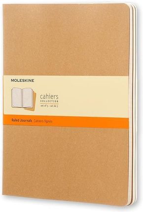 Zeszyty Moleskine Cahier Journals XL 3 szt. w linie piaskowe