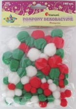 Zdjęcie Zestaw pompony akrylowe świąteczne 140 sztuk. 338615. - Przecław