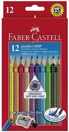 Kredki ołówkowe Jumbo Grip 12 kolorów