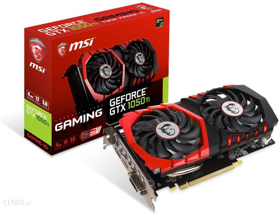 MSI GeForce GTX 1050 Ti Gaming 4G (GTX1050TIGAMINGX4G)