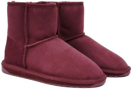 Bordowe botki damskie Emu Australia Stinger Mini W10003