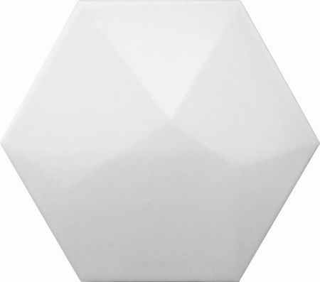 Decus Hexagono Piramidal Blanco Mate 15X17